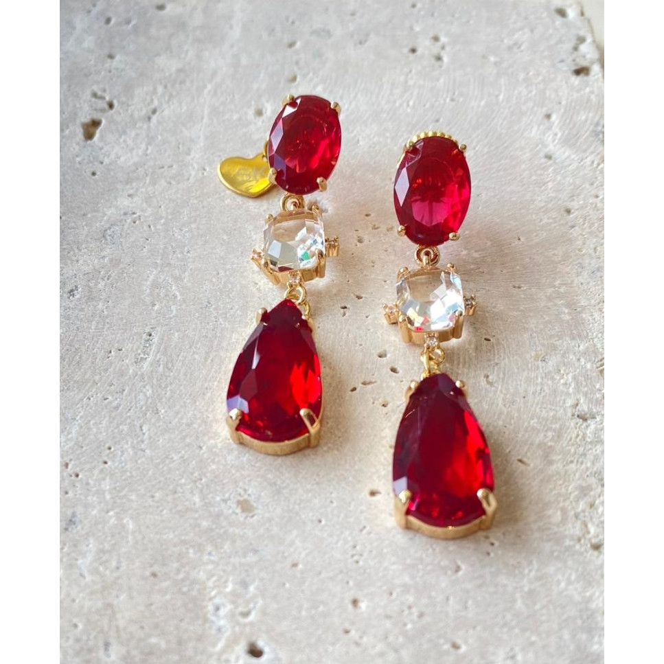 ARETE CON CRISTALES Y CIRCONES