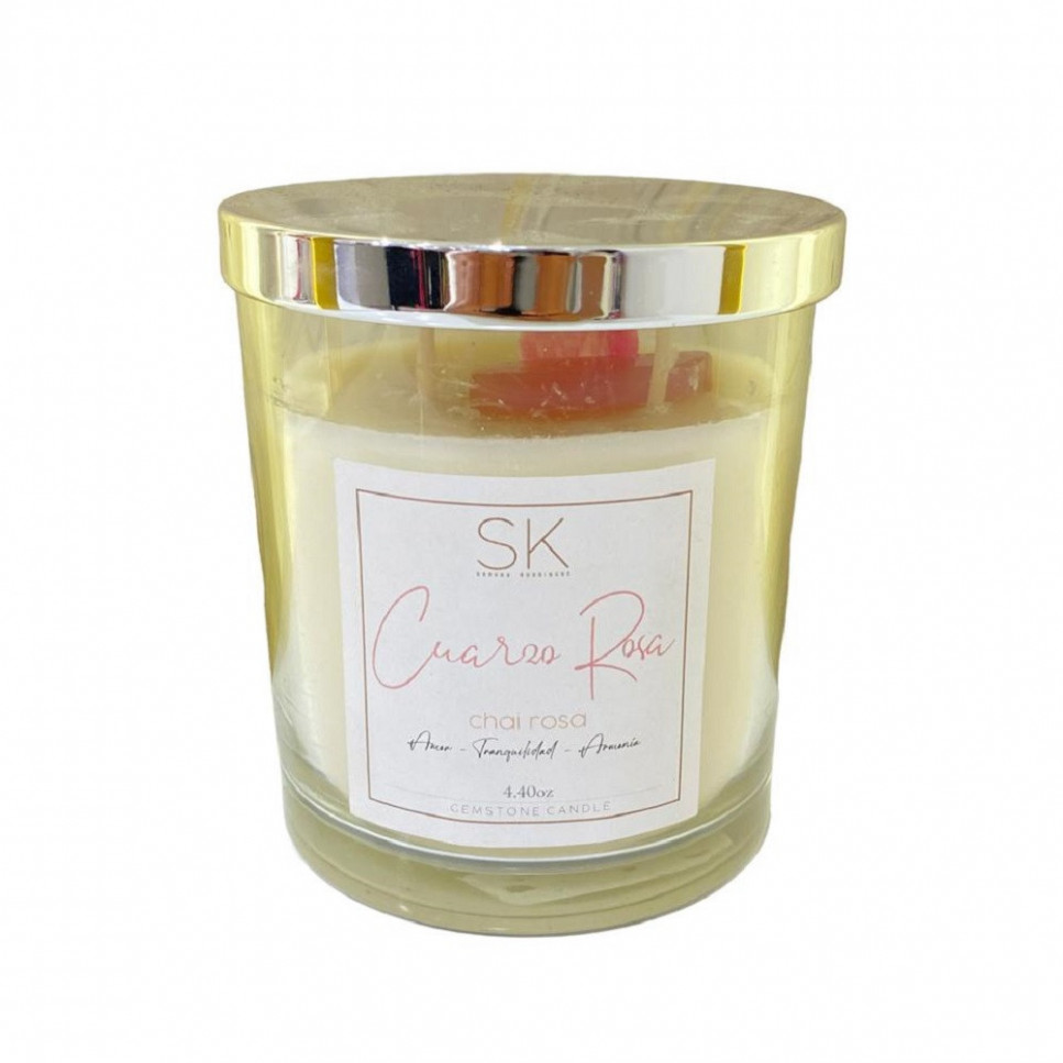 VELA AROMÁTICA CUARZO ROSA - CHAI ROSA