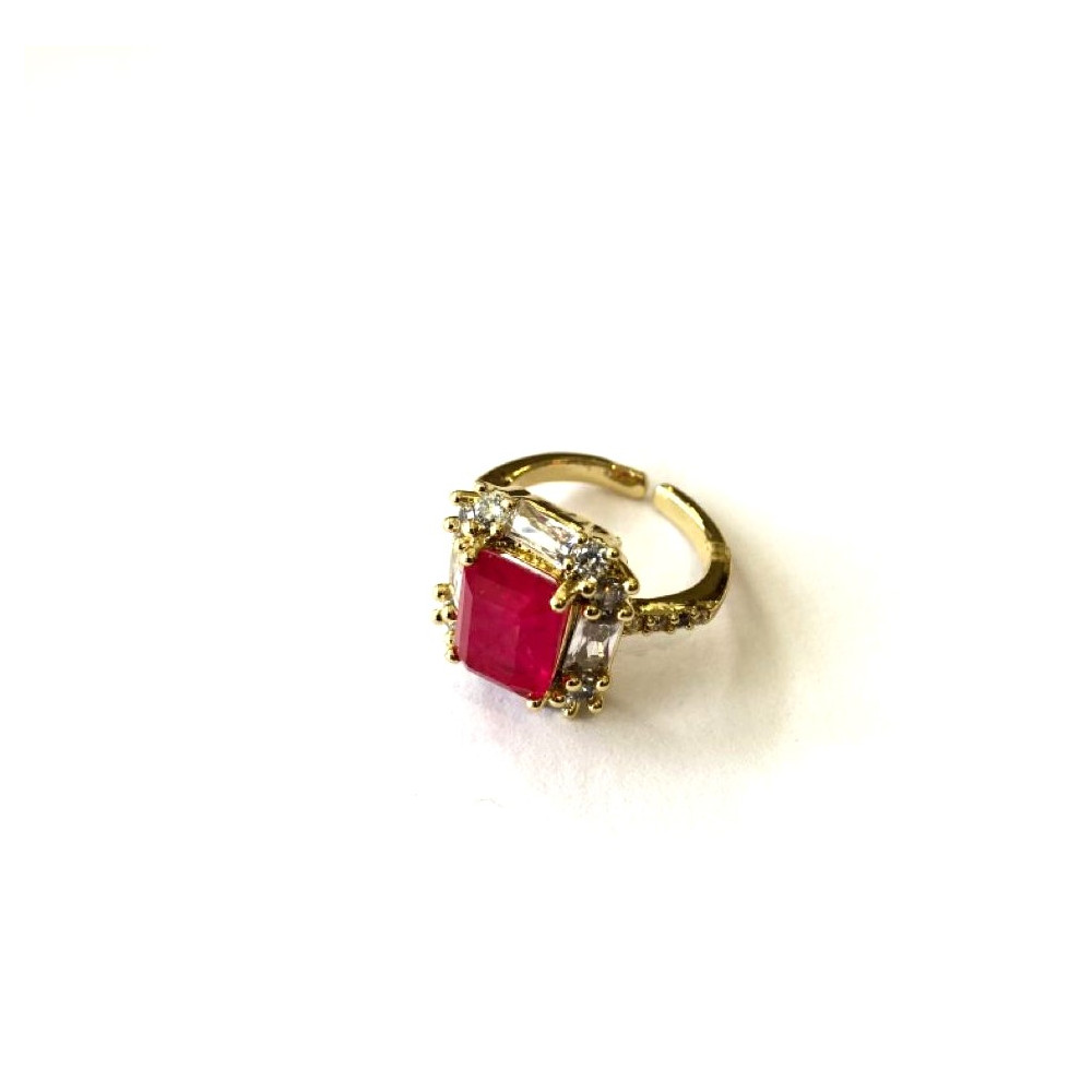 ANILLO CON CIRCON FUCSIA