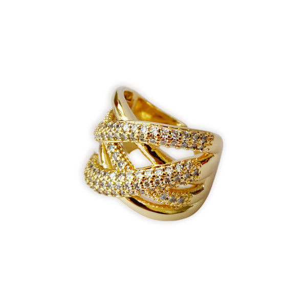 ANILLO DORADO CON CIRCON