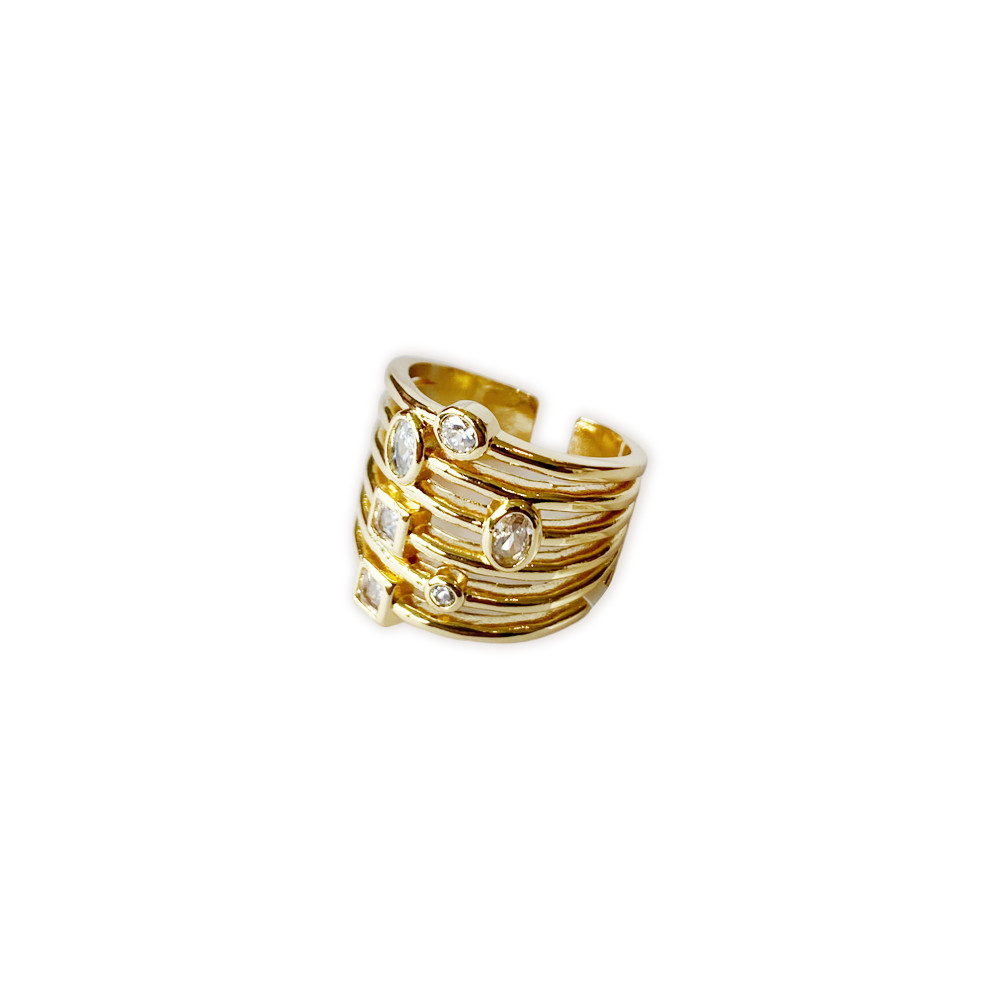 ANILLO DORADO CON CIRCON
