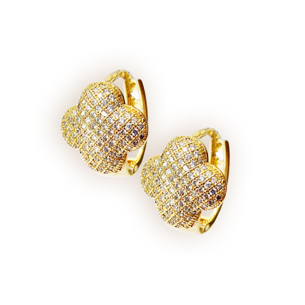 ARETE DORADO ABEJA CON PERLA Y CIRCON