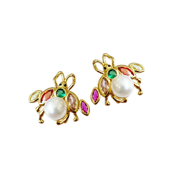 ARETE DORADO CON CIRCONES