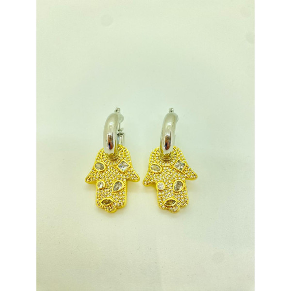 ARETE DORADO CON CIRCONES