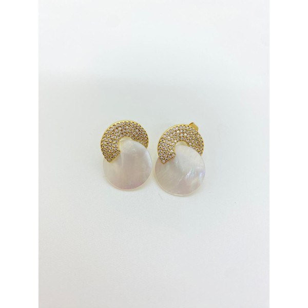 ARETE DORADO CON PERLA