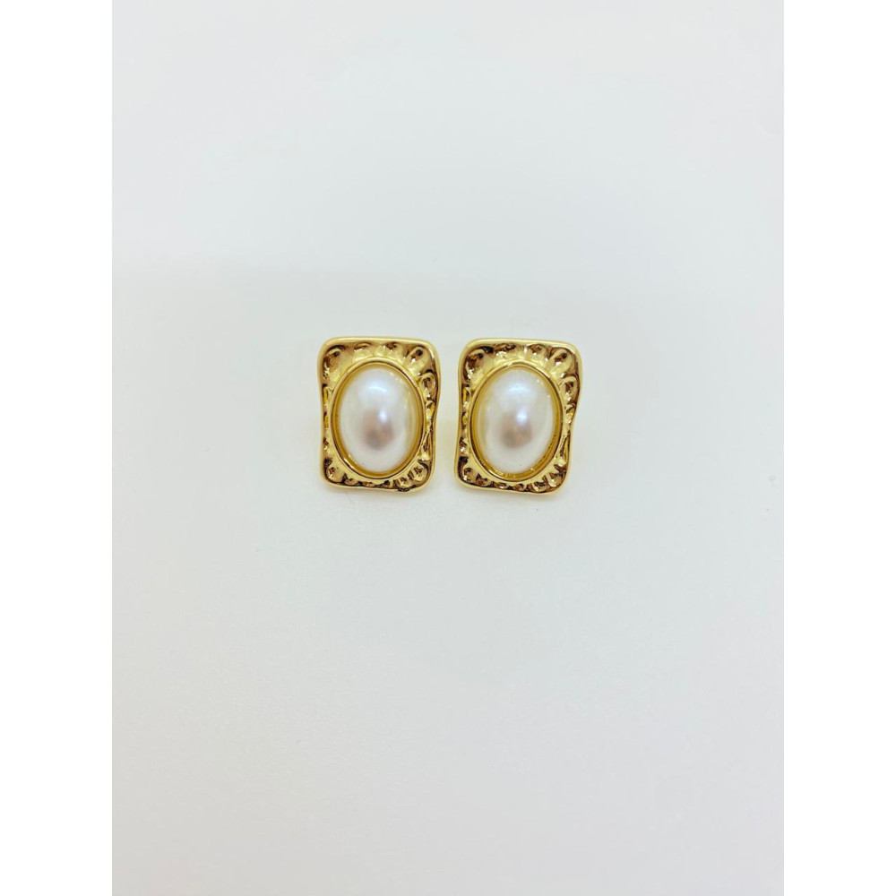 ARETE DORADO CON PERLA